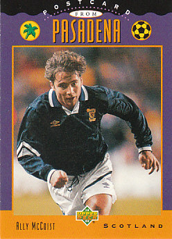 Ally McCoist Scotland Upper Deck World Cup 1994 Eng/Spa Postcard from Pasadena #308